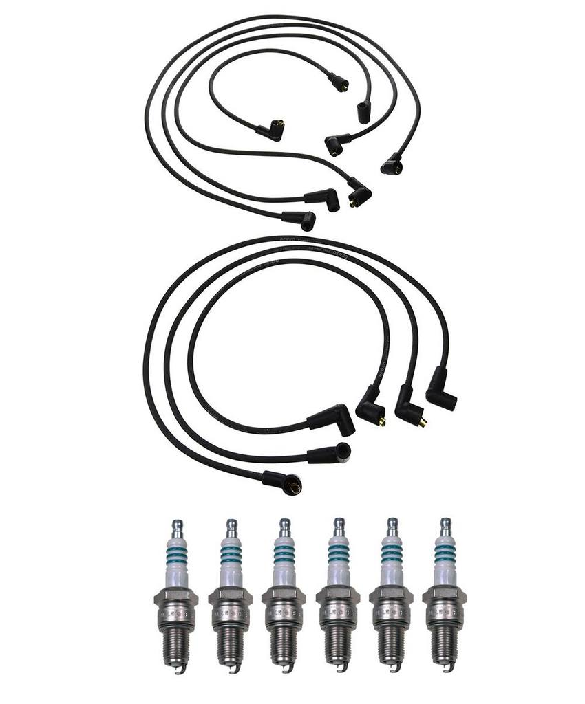 Audi Jaguar Ignition Wire Kit (7mm) (6 Pieces)  101000039AB - Denso